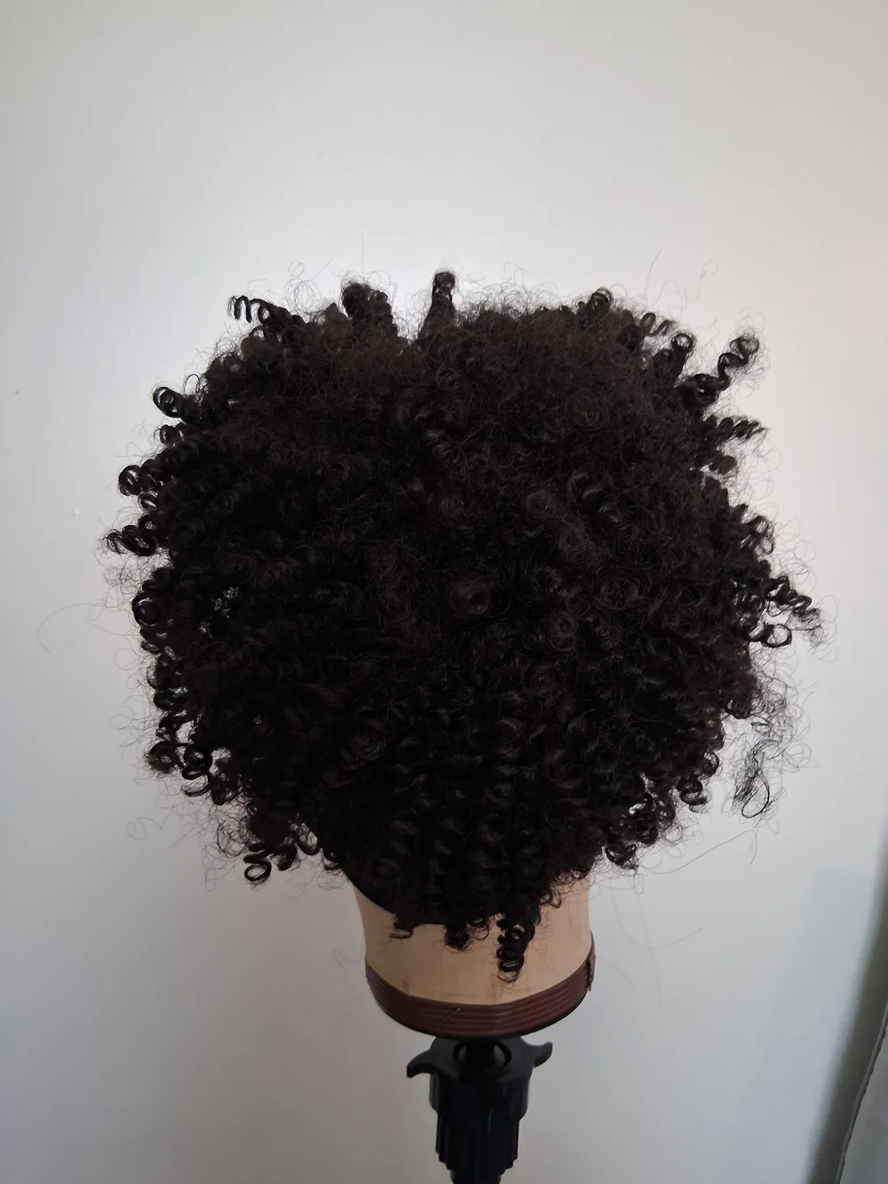 Black Curly Headband Wig with Natural Texture - Women Hair